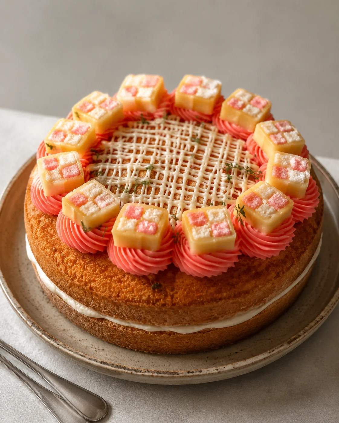 Cafe Nikoletta Battenburg cake